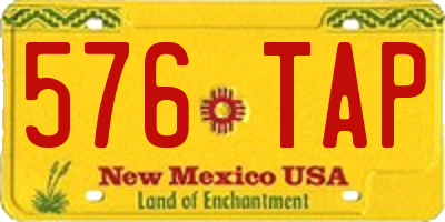 NM license plate 576TAP