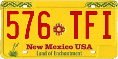 NM license plate 576TFI