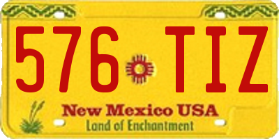NM license plate 576TIZ