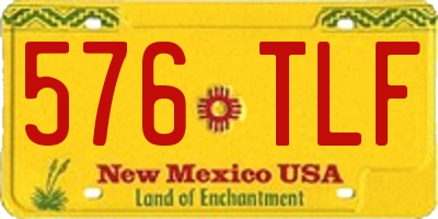 NM license plate 576TLF