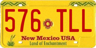NM license plate 576TLL