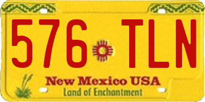NM license plate 576TLN