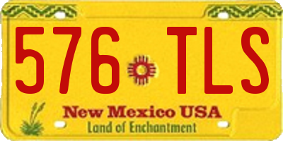 NM license plate 576TLS
