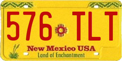 NM license plate 576TLT