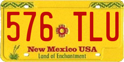 NM license plate 576TLU