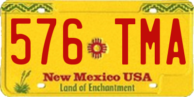 NM license plate 576TMA