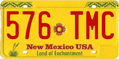 NM license plate 576TMC