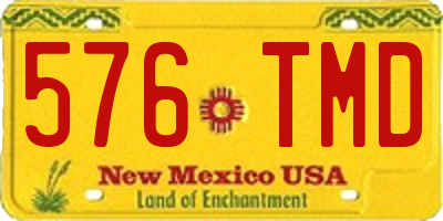 NM license plate 576TMD