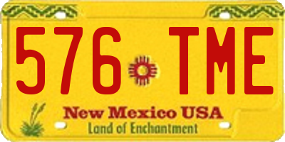 NM license plate 576TME