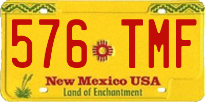 NM license plate 576TMF