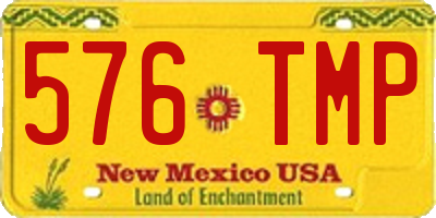 NM license plate 576TMP
