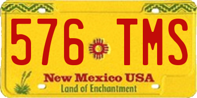 NM license plate 576TMS