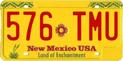 NM license plate 576TMU