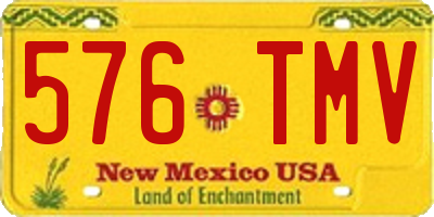 NM license plate 576TMV