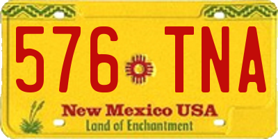NM license plate 576TNA