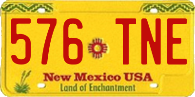 NM license plate 576TNE