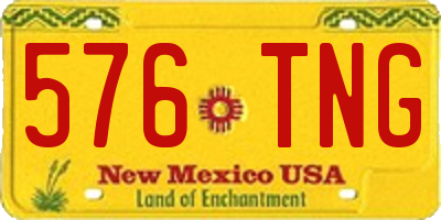 NM license plate 576TNG