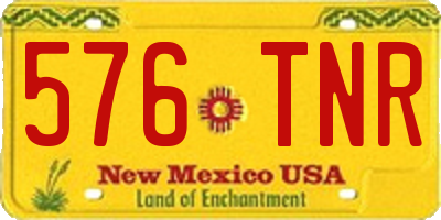NM license plate 576TNR
