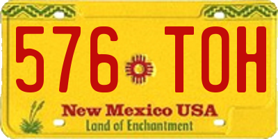 NM license plate 576TOH