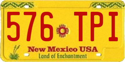 NM license plate 576TPI