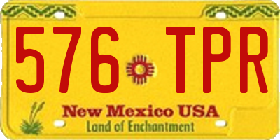 NM license plate 576TPR