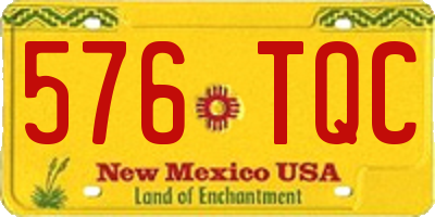 NM license plate 576TQC