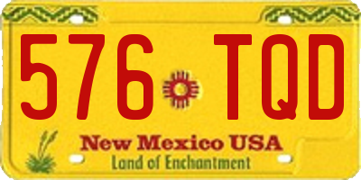 NM license plate 576TQD