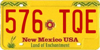 NM license plate 576TQE