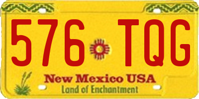 NM license plate 576TQG