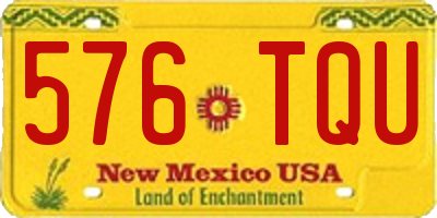 NM license plate 576TQU