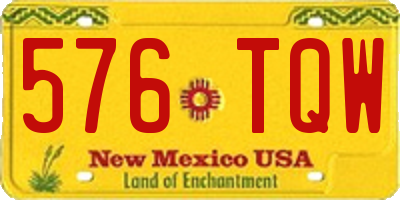NM license plate 576TQW