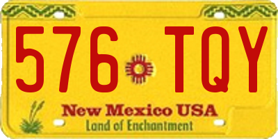 NM license plate 576TQY