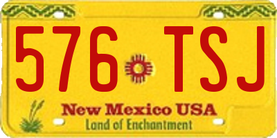 NM license plate 576TSJ