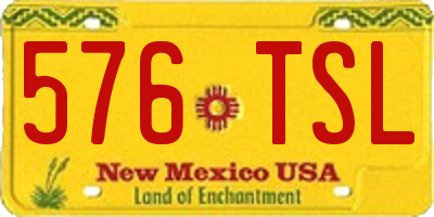 NM license plate 576TSL