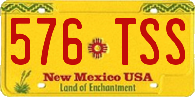 NM license plate 576TSS