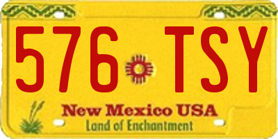 NM license plate 576TSY
