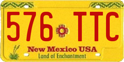 NM license plate 576TTC