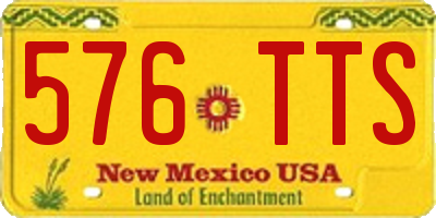 NM license plate 576TTS