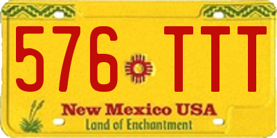 NM license plate 576TTT