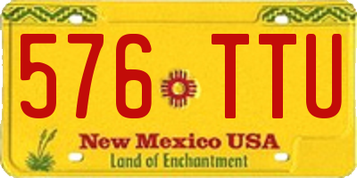 NM license plate 576TTU