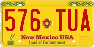 NM license plate 576TUA