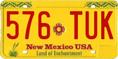 NM license plate 576TUK