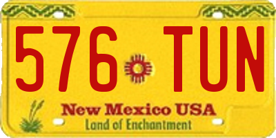 NM license plate 576TUN
