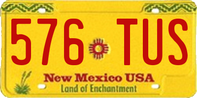 NM license plate 576TUS