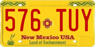 NM license plate 576TUY
