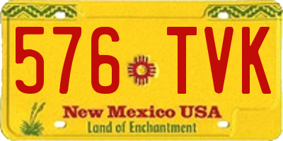 NM license plate 576TVK