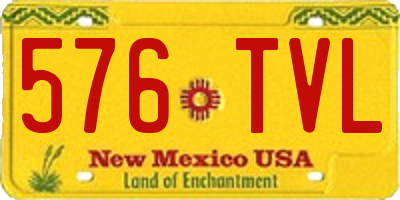 NM license plate 576TVL