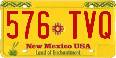 NM license plate 576TVQ