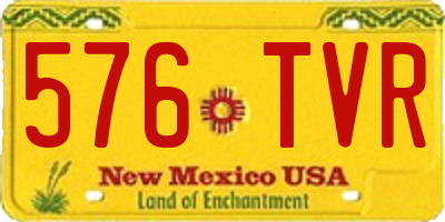 NM license plate 576TVR