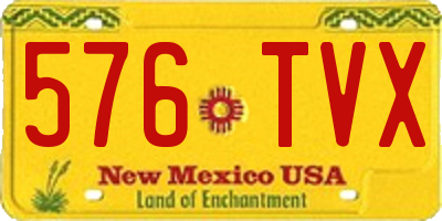 NM license plate 576TVX